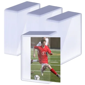 1-10buc Card Maneca Clar PVC Dur Card de Plastic Protectoare Versiune Orizontală 3x4 Inch Fotbal, Baseball Sport Star Card Holder