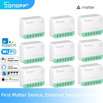 1-10BUC SONOFF MINIR4M Contează Wifi Switch Smart Home Zero Foc Modulul EWeLink Comutatorul Funcționează Cu Alexa Amazon, Google Acasa