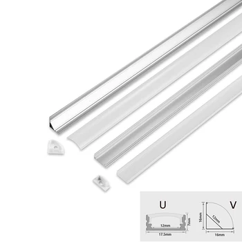 1-30 buc/Lot perfil aluminio led de Colț cu Profil de Aluminiu Canal Suportul pentru Benzi cu LED-uri de Lumină Bar Cabinet Lampa Dulap de Bucatarie