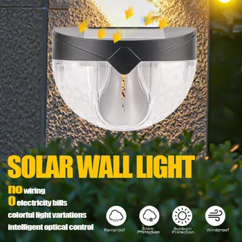 1-8Pack Solara LED Exterior Lămpi de Perete de Energie Lămpi de Grădină IP55 Impermeabil Gard Lampa Decor de Crăciun Feston Lumini