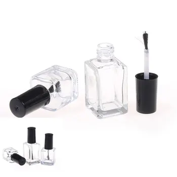 1 buc 5 ml/10ml/15ml Sticla Transparenta Sticla de Unghii Gol Cu Capac Perie Cosmetice Recipiente de Sticle de Sticlă de Unghii cu Pensula