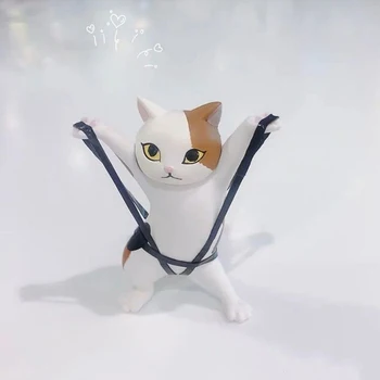 1 BUC Aleatoare Dans Cat Păpușă de Mână de Desene animate Încântătoare Pisica Fericit Stilou Titularul Student Papetărie Ornament Pen Stand Drăguț Miniatură