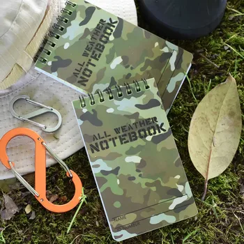 1 Buc Camuflaj Imprimare Notă Carte Tactice PVC Notebook Vreme Impermeabil Hârtie de Scris Pentru Militar în aer Liber Camping