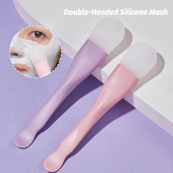 1 BUC cu două Capete de Silicon Masca Perie Moale Capul Frotiu Noroi Masca Faciala Salon de Frumusete Instrumente de Îngrijire a Pielii