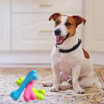 1 BUC Câine Os de Jucărie Creativă animale de Companie Jucărie Interactiv Catelus de Curatare a Dintilor Jucarie Pisica Jucarie Musca Rezistent la Câine Accesorii de Culoare Aleatorii