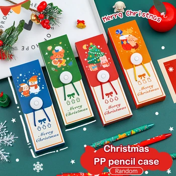 1 buc de Plastic de Crăciun Turn Catarama Papetărie Cazul Copiilor Cadou de Crăciun Creative Papetărie Sac Elastic Caz Creion