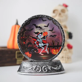 1 buc LED Decor Halloween Craniu Lumina Cat de Dovleac Vrăjitoare Decor Lampa de Groază Recuzită Copii Jucărie DIY Ornamente