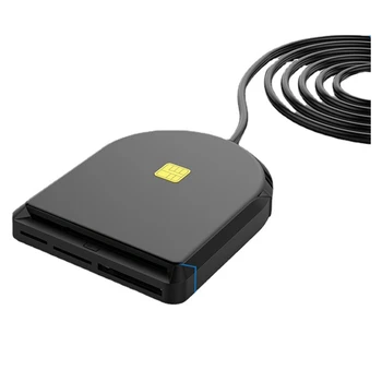 1 BUC Portabil Convenabil Smart Card Reader ABS USB Multi-Funcțional Impozit SIM/SD/TF/IC Smart Card Reader