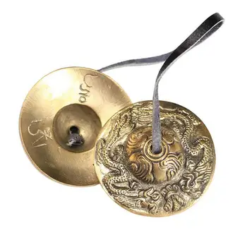 1 Pereche De Yoga Cinel Bell Talgere De Alamă Clopotei Tibetani Tingsha Meditație Mana Cinel Bell Yoga Accesorii Instrument