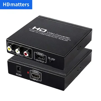 1080P HDMI la AV Converter Splitter cu scala HDMI la AV și HDMI adaptor convertor HDMI la RCA cablu convertor pentru PS4, PS5