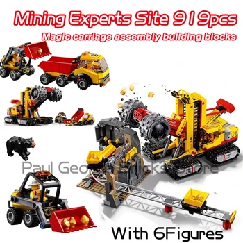 10876 Oraș Serie De Minerit Expertii Site-Ului Bază De Blocuri De Constructii Excavator Concasor Mașină De Cărămizi Jucarii Pentru Copii, Cadouri De Ziua De Nastere