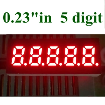 10BUC 0.23 inch 5 Pic ROSU Digital Tub LED cu 7 Segmente anod Comun 0.23