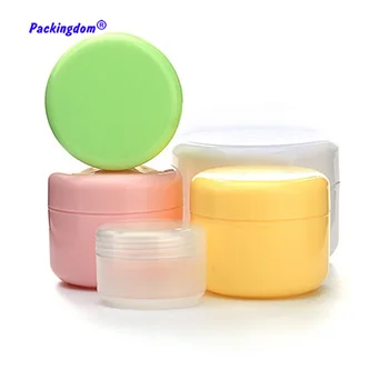 10buc Cosmetice Crema Recipient Rotund Gol Borcan de Plastic cu Interior Capace Containere Colorate Oală 10g 20g 30g 50g 100g 150g 250g