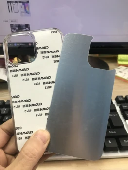 10buc Sublimare Gol telefon acoperi caz de plastic pentru iphone 14 14 pro 13 XR 7 8 11 12 mini pro xs cu placa de metal a introduce