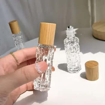 10ml Parfum Roll-on Sticla de Bambus Pahar de Depozitare Sticla de Ulei Esențial Sticla de Parfum Cosmetice Container