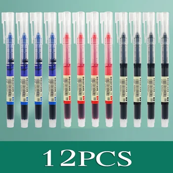 12buc Gel cu Uscare Rapida Pen Birou Școală Reviste de Artă Desen Markeri Drept Lichid Rollerball Pen Rulare Pixuri