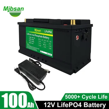12V 100Ah LiFePO4 Baterie cu Litiu RV Adânc Ciclu de Baterie Built-in 100A BMS, 1280W de Ieșire pentru Rulote auto, Panouri Solare, Marin