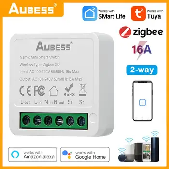 16A Tuya Zigbee Smart Switch Mini 2 Modul de Control de Automatizare Module Inteligente de Viață Wireless App de la Distanță Alexa Yandex Alice de Start Google