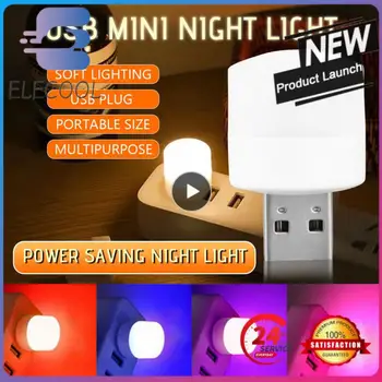 1BUC baterie Reîncărcabilă Lampă USB Mini Lampa LED Lumina de Noapte Power Bank USB de Încărcare Carte Lumini Mici, Rotunde, de Citit Bec Lampa de Birou