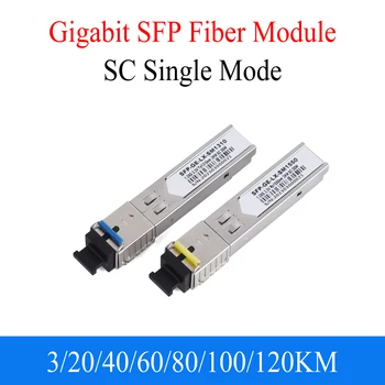 1Pair Gigabit Fiber Modulul SFP 1000M SC 1.25 G 1310nm/1550nm Singur Modul A+B Fibra Modulul se Potrivesc Pentru Cisco, Mikrotik Ethernet