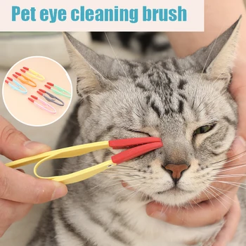 1X animale de Companie Îngrijire Instrumente de Ochi de Pisica Pieptene de Companie Lacrimogene pentru Îndepărtarea Petelor Perie de Curățare Pentru Mic Câine Pisică