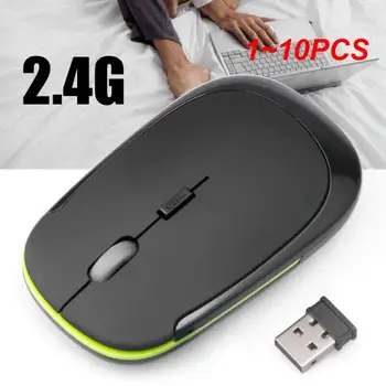 1~10BUC Portable Slim 2.4 ghz Wireless Mouse-ul Pentru Laptop Pc 1600dpi 10m Libera Circulație Pentru Utilizarea Acasă Sau la Birou