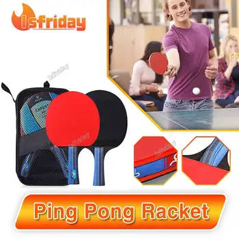 2 BUC de Ping-Pong Racheta de Tenis de Masă Incepatori 3 Stele Instruire Set Cosuri-în Orizontală racheta de Cauciuc de Inalta Calitate, Lama Bat