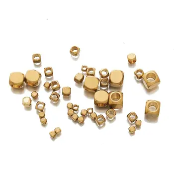 20-50Pcs Alamă Pătrat Liber Margele Placate cu Aur Cub Margele Spacer pentru DIY Brățară Colier Cercei Bijuterii Accesorii