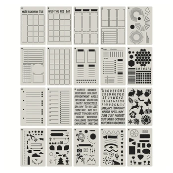 20 Buc Jurnalul Șabloane DIY Template-uri de Desen pentru A5 Planificator Notepad Jurnalul Notebook Album Programarea de zi cu Zi