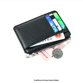 2020 Mini portofel Cu fermoar față-verso bărbați card de credit geanta portofel permis de conducere pachet carte de titularul portofel din Piele