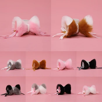2021 Moda animal de Pluș Urechi Agrafe Japoneză Lolita Pufos cu Urechi de Pisică Agrafe de Par Petrecere de Crăciun Costum Accesorii de Par