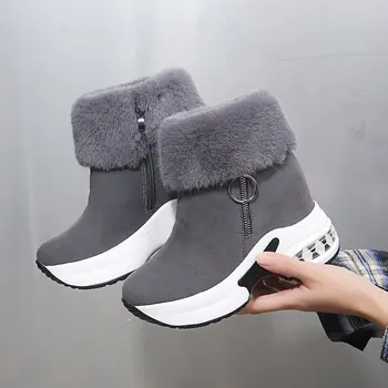 2023 Femei de Iarnă, Cald Adidasi Platforma de Zăpadă Cizme Glezna Cizme de sex Feminin de Cauzalitate Pantofi Glezna Cizme pentru Femei Dantelă-up Doamnelor Cizme