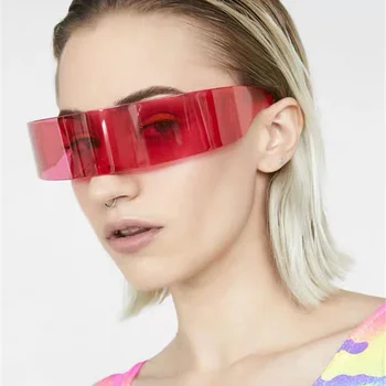 2023 Noi Futurist Înguste Cyclops Vizorul ochelari de Soare cu Laser, Ochelari de soare UV400 Costum de Ochelari de Gafas De Sol Brand de Ochelari de Designer