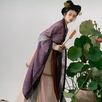 2023 Original Hanfu Rochie Wei Jin Stil de Restaurare de Nord și de Sud Dinastii Mare Mâneci Guler Stil Chinezesc Hanfu Costum