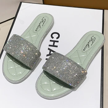 2023 Vara Noi de Moda Stras Strălucitoare de Design pentru Femei Papuci de Plajă în aer liber tv cu Pantofi Casual si Confortabil pentru Femei Sandale
