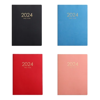 2024 Plan Notebook Calendar Îngroșat De Zi Cu Zi Plan De Notebook-Uri Săptămânale Caiet De Birou Rechizite Școlare Durabile