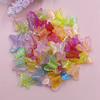 20buc AB Fluture de Culoare Margele Cu Gaura Pandantive de Cristal Brățară Neacklce Face Artizanale Pentru a Face Bijuterii DIY Accesorii