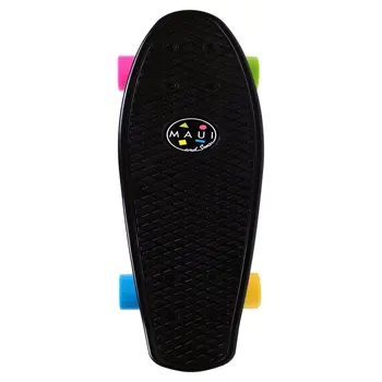 22 inch Negru Cookie Logo-ul Retro Cruiser Skateboard, 60mm Diametru Roți PU