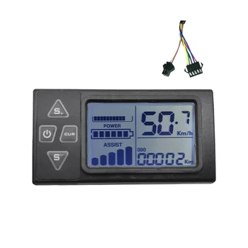 24V 36V 48V 60V S861 LCD Ebike Afișa tabloul de Bord Pătrat pentru Biciclete Electrice BLDC Controler de Panou de Control(SM Plug)