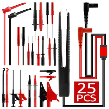 25Pcs Silicon Multimetru Test Duce Kit Profesional de Testare Conduce Set cu un sistem de Precizie Sonde Aligator Clipuri și de Testare