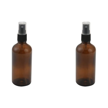 2X 100 ML din Sticlă brună Sticla cu Pulverizator Cu Negru ATOMIZOR Spray-uri,Reîncărcabile, Recipient Pentru Ulei Esential / Utilizarea Aromoterapie