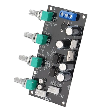 2X NE5532 Amplificator Ton Preamp Bord Treble Bass Medii Volume Control Ton de Ajustare a Pre-Amplificator, Versiune Fixă