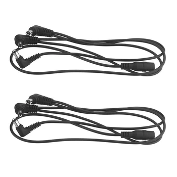 2X Vitoos 3 Moduri de Electrod Daisy Chain Fasciculului de Cablu de Sârmă de Cupru Pentru Efecte de Chitara de Alimentare Splitter Adaptor Negru