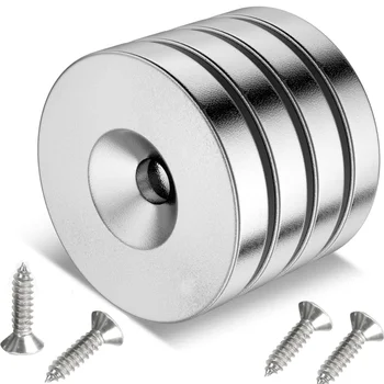 3/5/10 Buc 30x5-5 mm Magnet Neodim N52 Gaură Conică Rundă de pământuri Rare Magnet Magnet de Frigider Magnetic Permanent imanes Disc