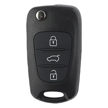 3 butoane Flip Key Fob Caz Shell Înlocuirea Capacului Pentru Hyundai I20 I30 X35 IX20 Veloster Pentru Kia Sportage 954301J000

