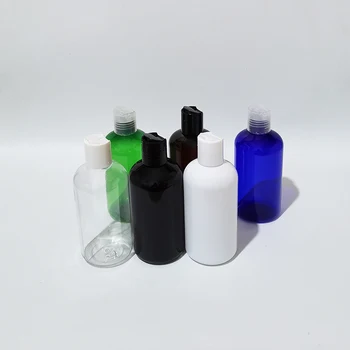 30pcs 250ml Gol Alb Negru Clar Maro Sticla de Plastic Cu Disc capac Pentru Gel de Dus sapun Lichid, Sampon ambalaje Cosmetice