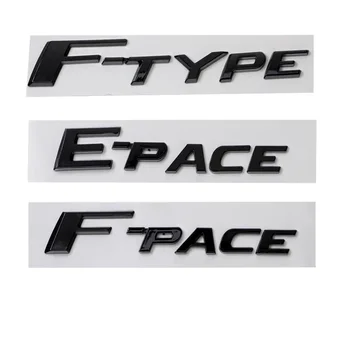 3d ABS Cromat Negru Logo-F Tip E F Ritm Autocolant, Litere Portbagaj Insigna Decal Pentru Jaguar F Type E F Ritm Emblema Accesorii
