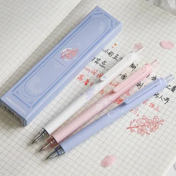 3pcs/cutie Kawaii Sakura Pixuri cu Gel Negru de Cerneală Semnătura Pen Neutru Pixuri pentru a Scrie coreeană Papetarie Scoala Rechizite de Birou