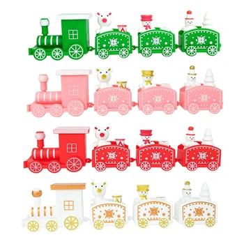 4 Buc Tren De Crăciun Ornamente Cu Trenul Decor Mini Tren Set Decor Pentru Petrecerea De Craciun Durabil