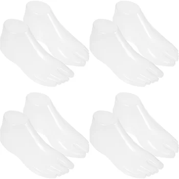 4 Perechi Transparent Pantof Piciorul Mucegai Manechin de Plastic Clar cadouri de crăciun' Gol pentru a Afișa Pp Model Dor